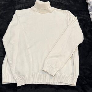 Tahari Men's Ivory Turtleneck Sweater